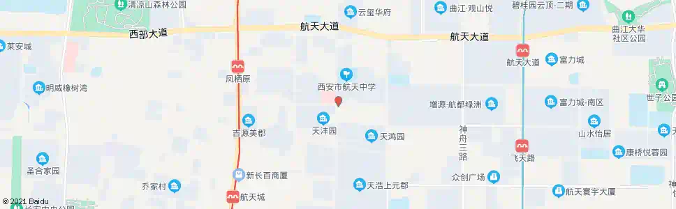 西安航天医院_公交站地图_西安公交_妙搜公交查询2025