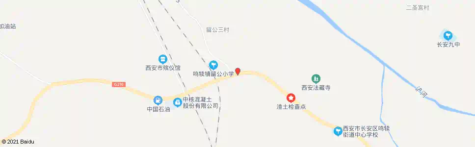 西安留公村_公交站地图_西安公交_妙搜公交查询2025