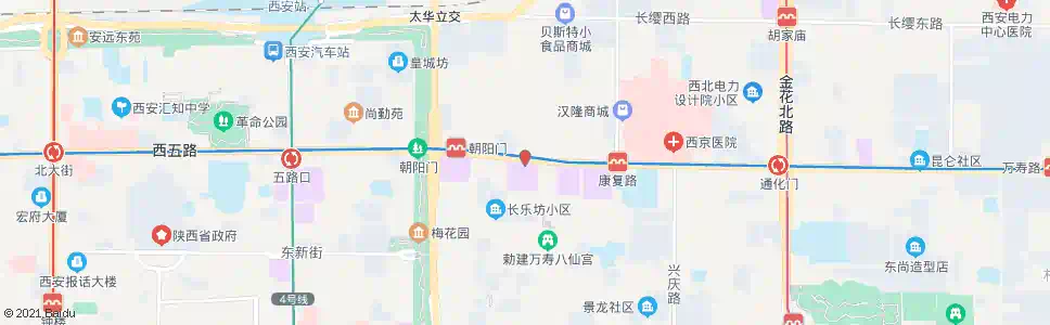西安安仁坊_公交站地图_西安公交_妙搜公交查询2025