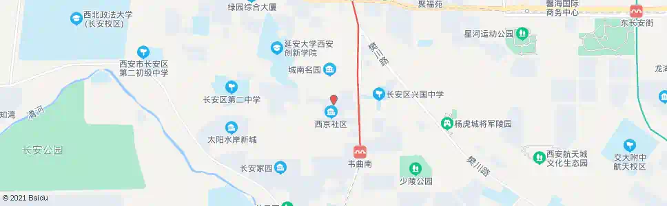 西安青年南街_公交站地图_西安公交_妙搜公交查询2025