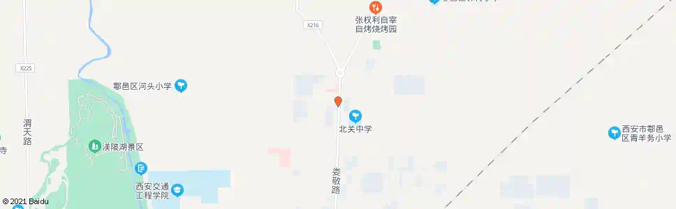 西安教堂路口_公交站地图_西安公交_妙搜公交查询2025