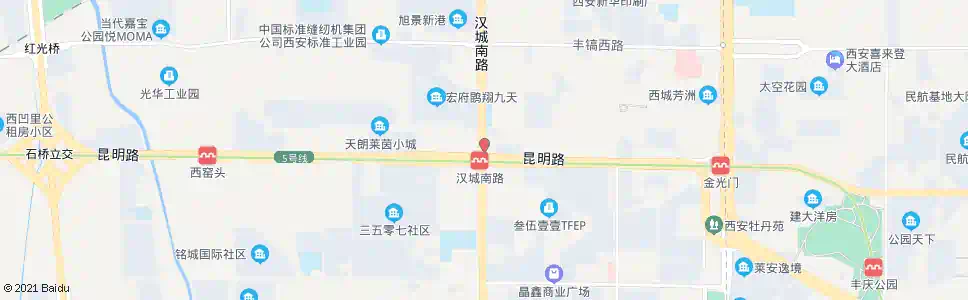 西安北窑头_公交站地图_西安公交_妙搜公交查询2025