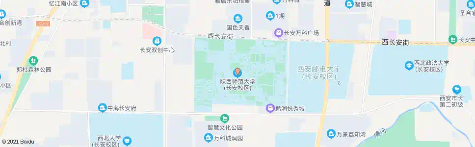 西安陕师大长安校区家属区_公交站地图_西安公交_妙搜公交查询2025