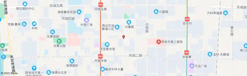 西安开元路凤城三路口_公交站地图_西安公交_妙搜公交查询2025