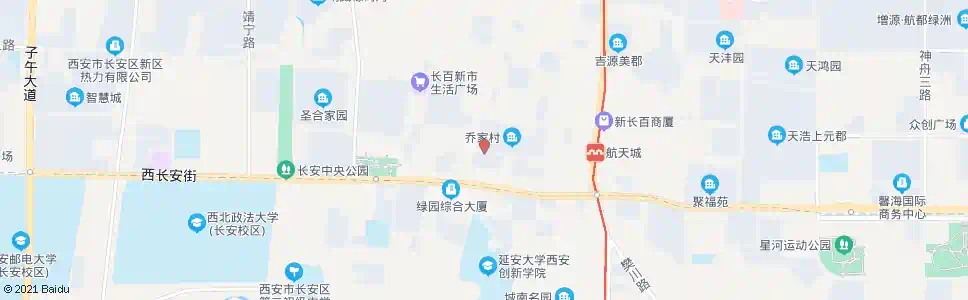 西安乔家村_公交站地图_西安公交_妙搜公交查询2025
