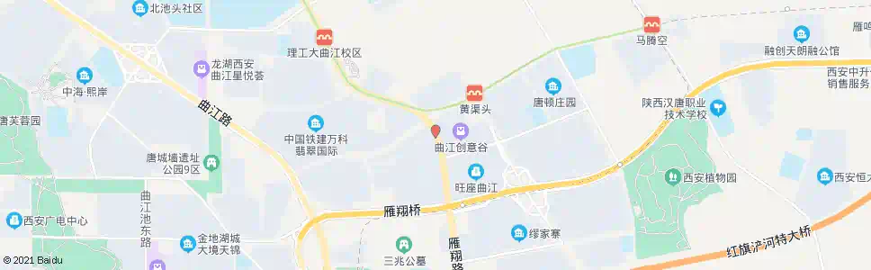 西安黄渠头村_公交站地图_西安公交_妙搜公交查询2025