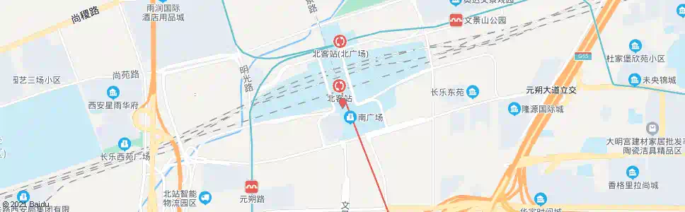 西安北门口_公交站地图_西安公交_妙搜公交查询2025
