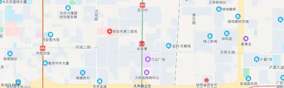 西安余家扁_公交站地图_西安公交_妙搜公交查询2025