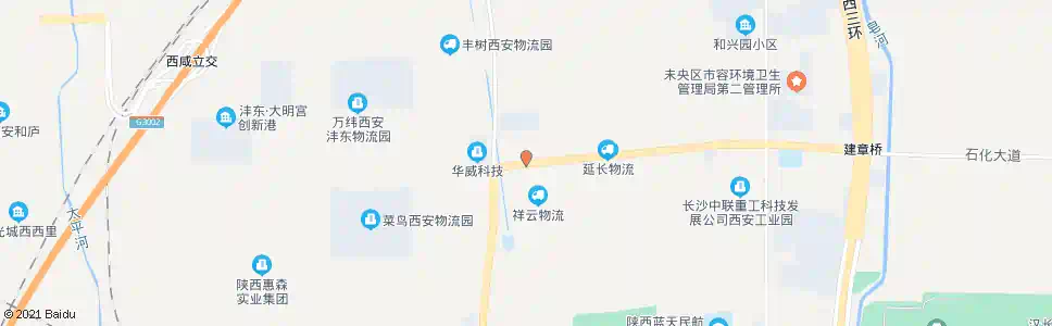 西安祥云物流市场_公交站地图_西安公交_妙搜公交查询2025