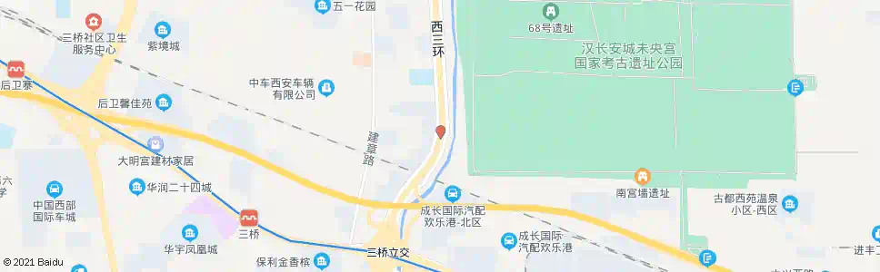 西安三桥立交北_公交站地图_西安公交_妙搜公交查询2025