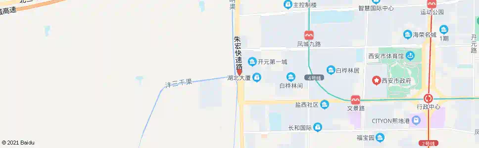 西安朱宏路凤城九路口_公交站地图_西安公交_妙搜公交查询2025