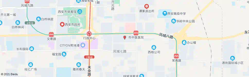 西安永徽路凤城八路口_公交站地图_西安公交_妙搜公交查询2025