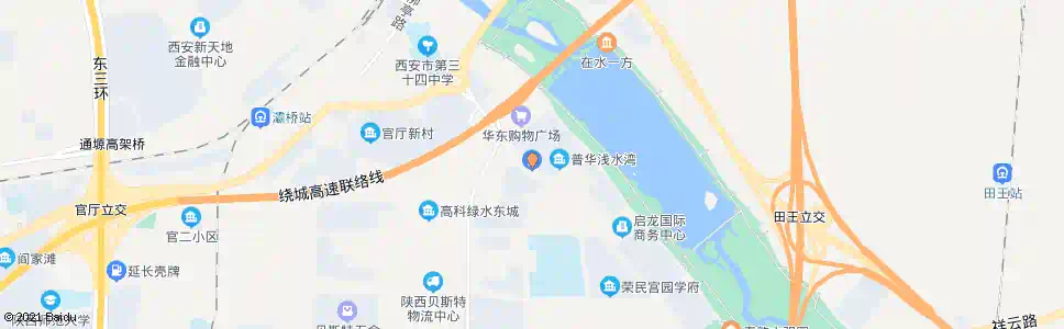 西安柳烟路普华浅水湾_公交站地图_西安公交_妙搜公交查询2025