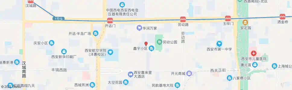 西安桃园路_公交站地图_西安公交_妙搜公交查询2025