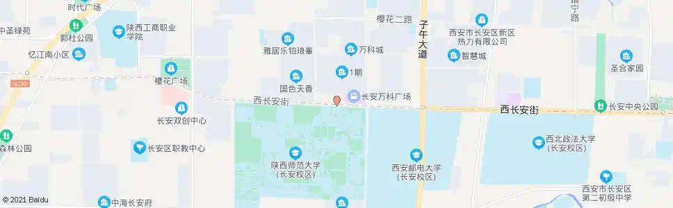 西安陕师大附小长安校区_公交站地图_西安公交_妙搜公交查询2025