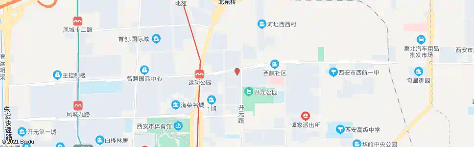 西安开元路凤城十路口_公交站地图_西安公交_妙搜公交查询2025