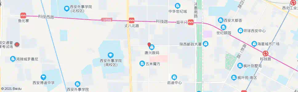 西安高新六路唐兴路口_公交站地图_西安公交_妙搜公交查询2025