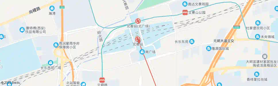 西安老凹庄北_公交站地图_西安公交_妙搜公交查询2025