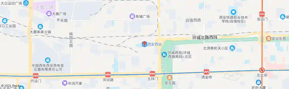 西安岳村西_公交站地图_西安公交_妙搜公交查询2025
