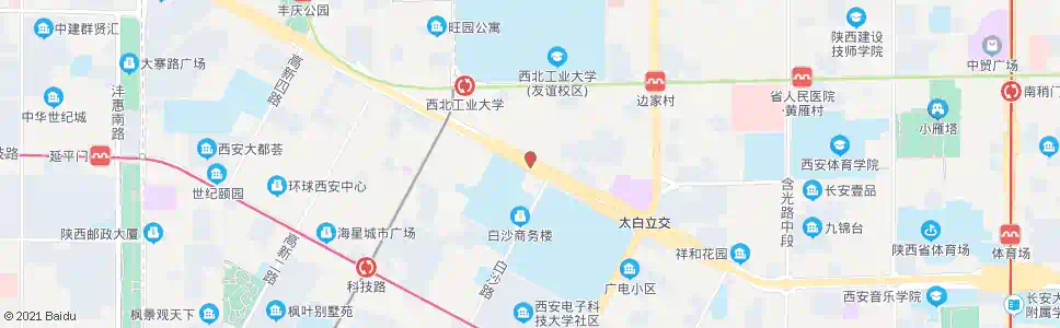 西安白庙村_公交站地图_西安公交_妙搜公交查询2025