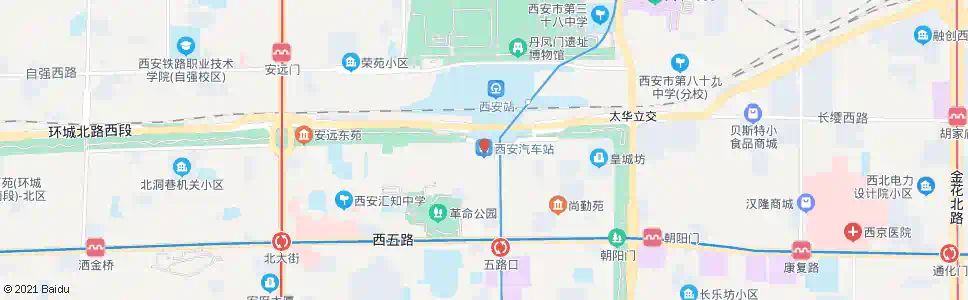 西安长安汽车站_公交站地图_西安公交_妙搜公交查询2025