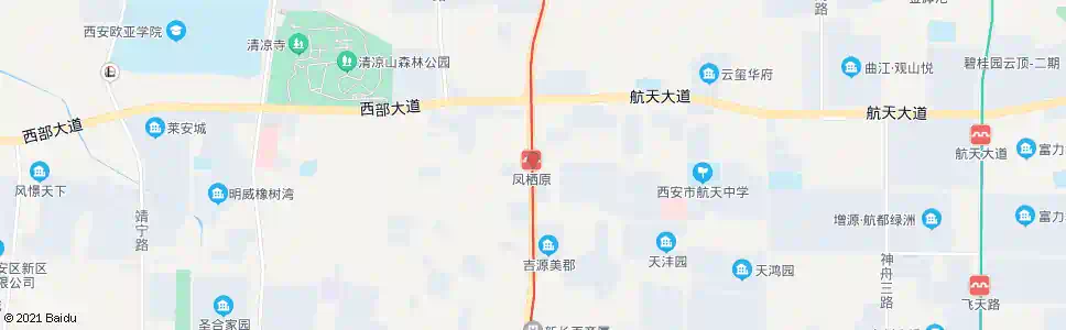 西安北长安街凤栖路口_公交站地图_西安公交_妙搜公交查询2025