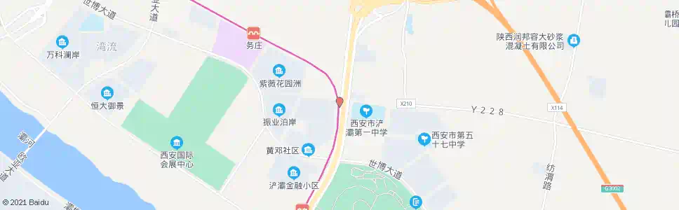 西安黄邓村浐灞一中_公交站地图_西安公交_妙搜公交查询2025