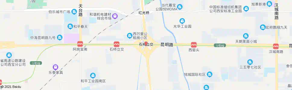西安昆明路西三环路口_公交站地图_西安公交_妙搜公交查询2025
