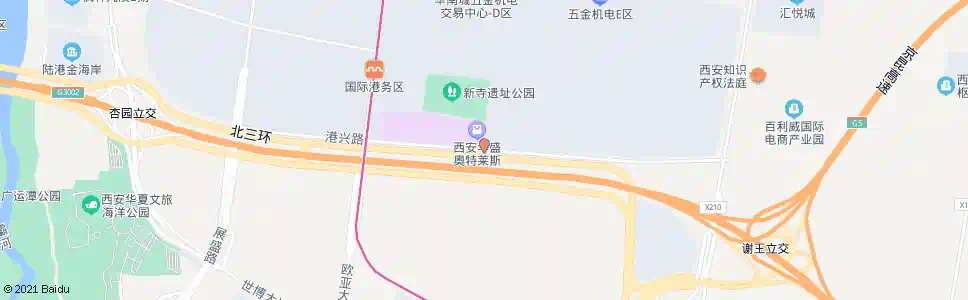 西安港兴路中段_公交站地图_西安公交_妙搜公交查询2025