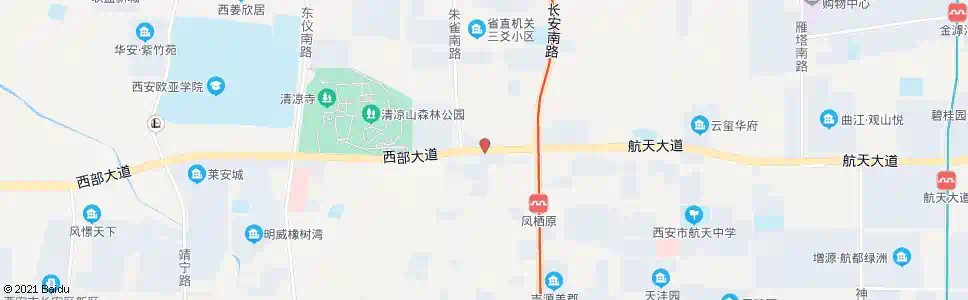 西安朱雀大街西部大道口_公交站地图_西安公交_妙搜公交查询2025