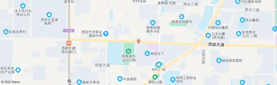 西安西部大道创业大道口_公交站地图_西安公交_妙搜公交查询2025