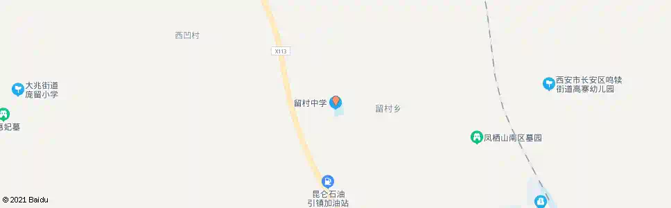 西安留村中学_公交站地图_西安公交_妙搜公交查询2025