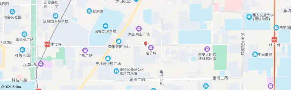 西安电子二路_公交站地图_西安公交_妙搜公交查询2025
