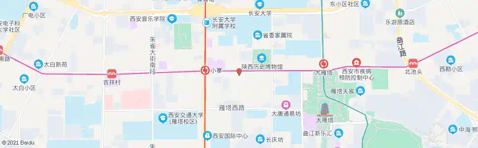 西安群星学校_公交站地图_西安公交_妙搜公交查询2025