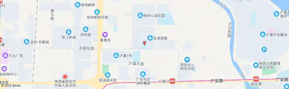 西安浐灞一小_公交站地图_西安公交_妙搜公交查询2025