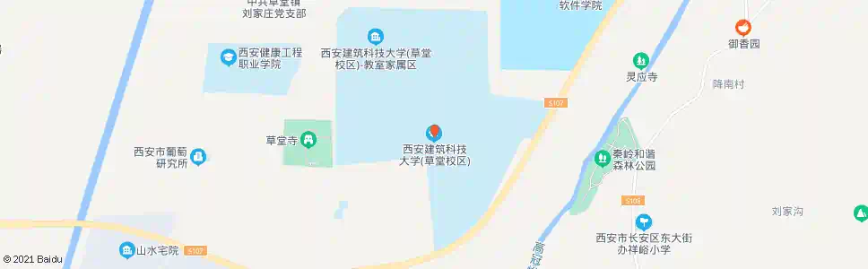 西安建筑科大草堂校区_公交站地图_西安公交_妙搜公交查询2025