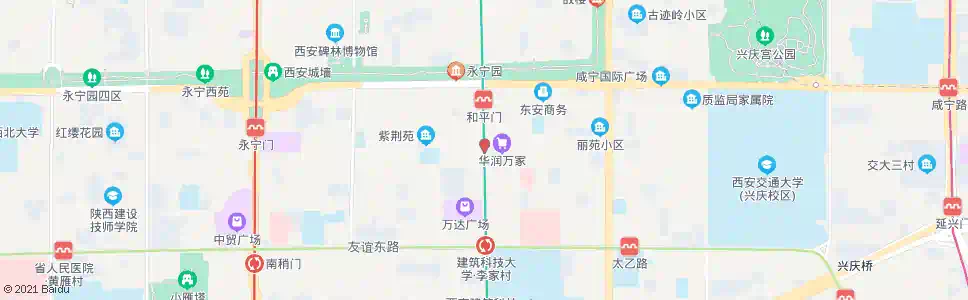 西安建东街_公交站地图_西安公交_妙搜公交查询2025