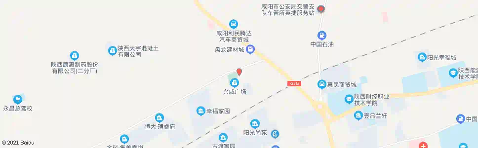 咸阳邓六路北口_公交站地图_咸阳公交_妙搜公交查询2025