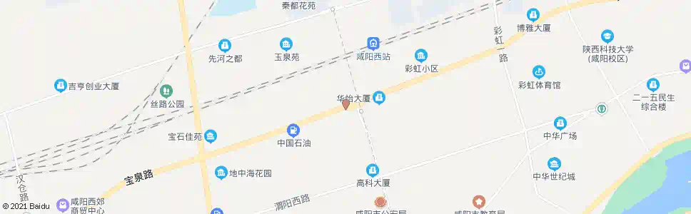 咸阳彩虹二路_公交站地图_咸阳公交_妙搜公交查询2025