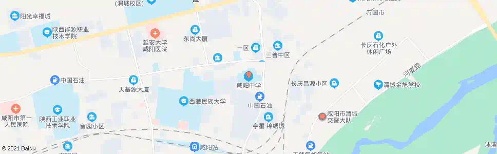 咸阳渭城中学_公交站地图_咸阳公交_妙搜公交查询2025