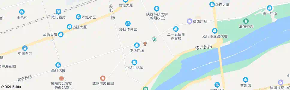 咸阳秦都交警大队(安虹路)_公交站地图_咸阳公交_妙搜公交查询2025
