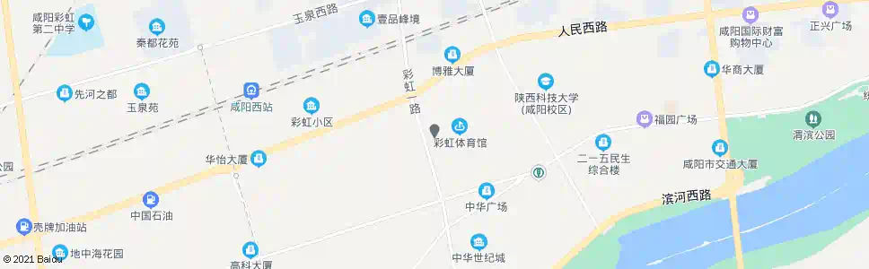 咸阳彩虹宾馆_公交站地图_咸阳公交_妙搜公交查询2025
