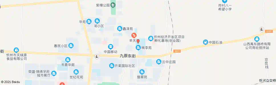忻州忻州二中_公交站地图_忻州公交_妙搜公交查询2025