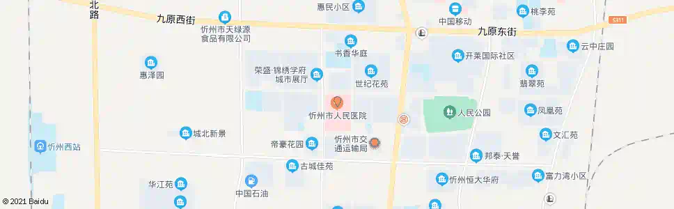 忻州市医院_公交站地图_忻州公交_妙搜公交查询2025
