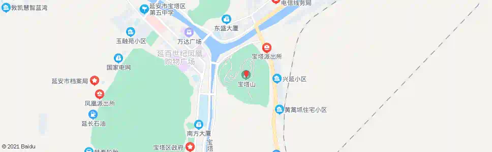 延安宝塔山_公交站地图_延安公交_妙搜公交查询2025