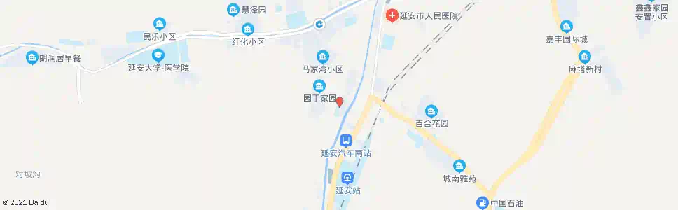 延安韩家窑则_公交站地图_延安公交_妙搜公交查询2025