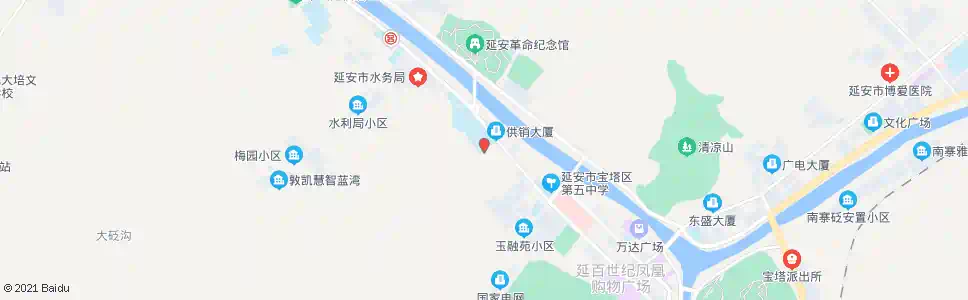 延安延中沟_公交站地图_延安公交_妙搜公交查询2025