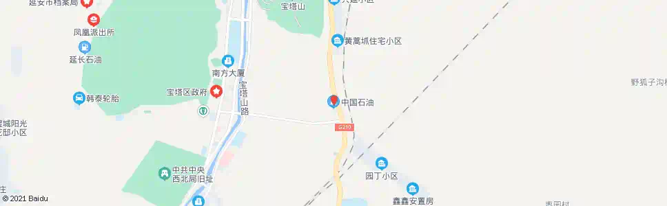 延安黄蒿湾_公交站地图_延安公交_妙搜公交查询2025