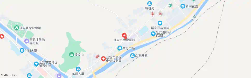 延安交警一大队_公交站地图_延安公交_妙搜公交查询2025