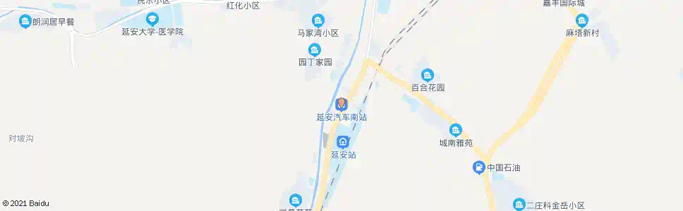 延安火车站(汽车南站)_公交站地图_延安公交_妙搜公交查询2025